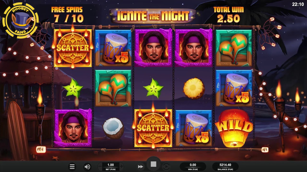Ignite The Night slot at Roobet