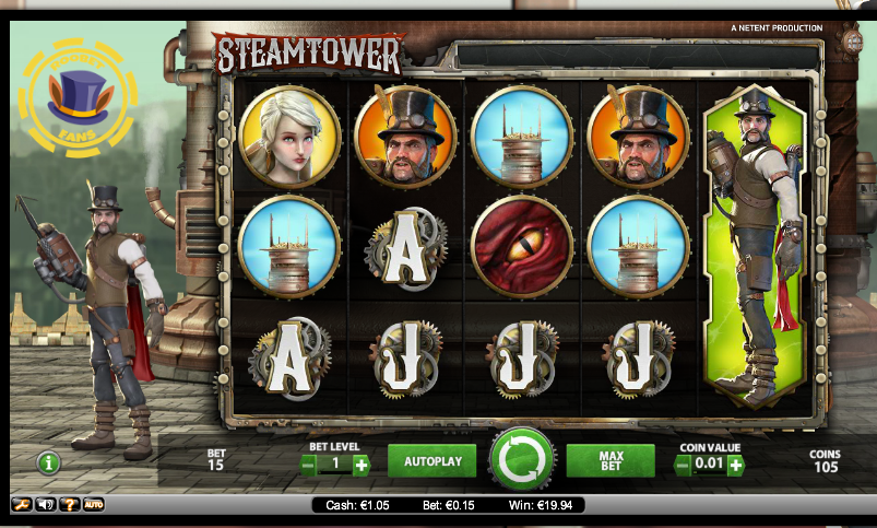 Steam Tower Slot at Roobet