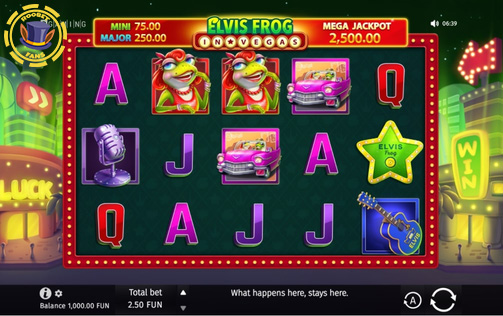 Elvis Frog in Vegas slot at Roobet