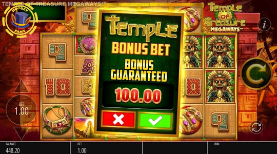 Temple of Treasure Megaways slot at Roobet