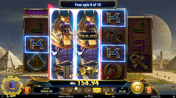 Ankh of Anubis Slot at Roobet bonus screen