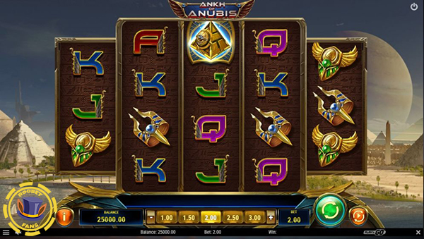 Ankh of Anubis Slot at Roobet Main reels